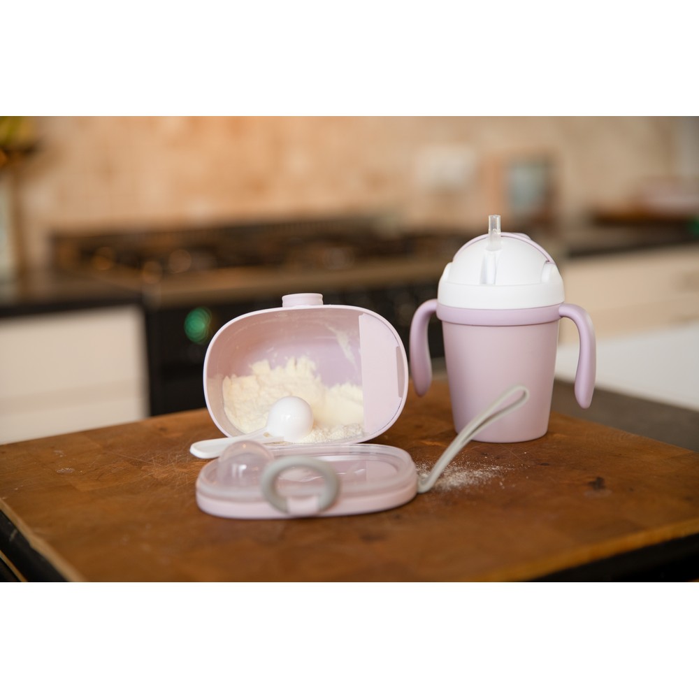 BoJungle Nomadic Powder Box Dosatore Latte Rosa Cucchiaio