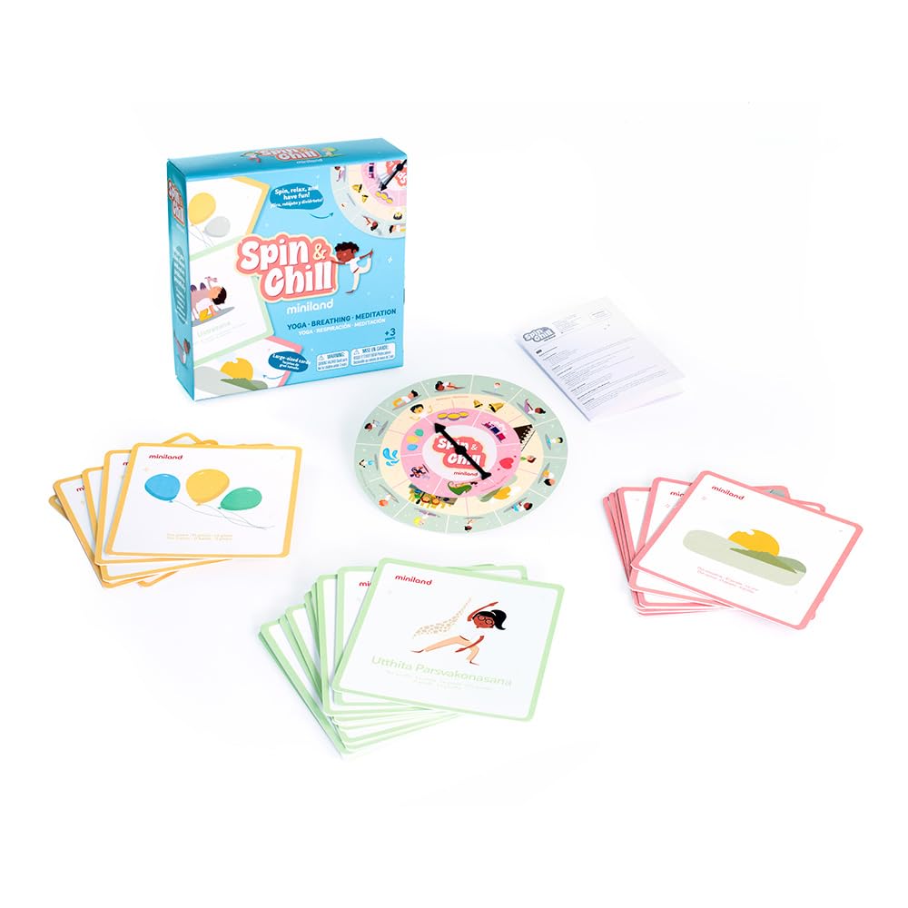 Miniland Diversità Spin Chill gioco yoga bambini con ruota