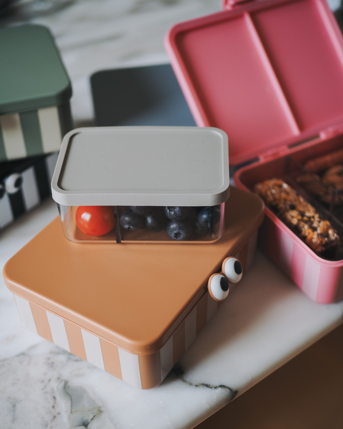 Noui Noui Lunch Boxes portapranzo nero 3 vassoi