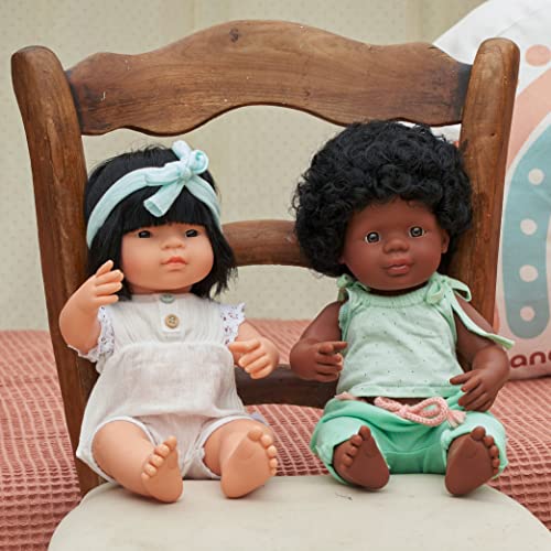 Miniland Baby Bambola Asian Girl 38 cm vinile anatomica