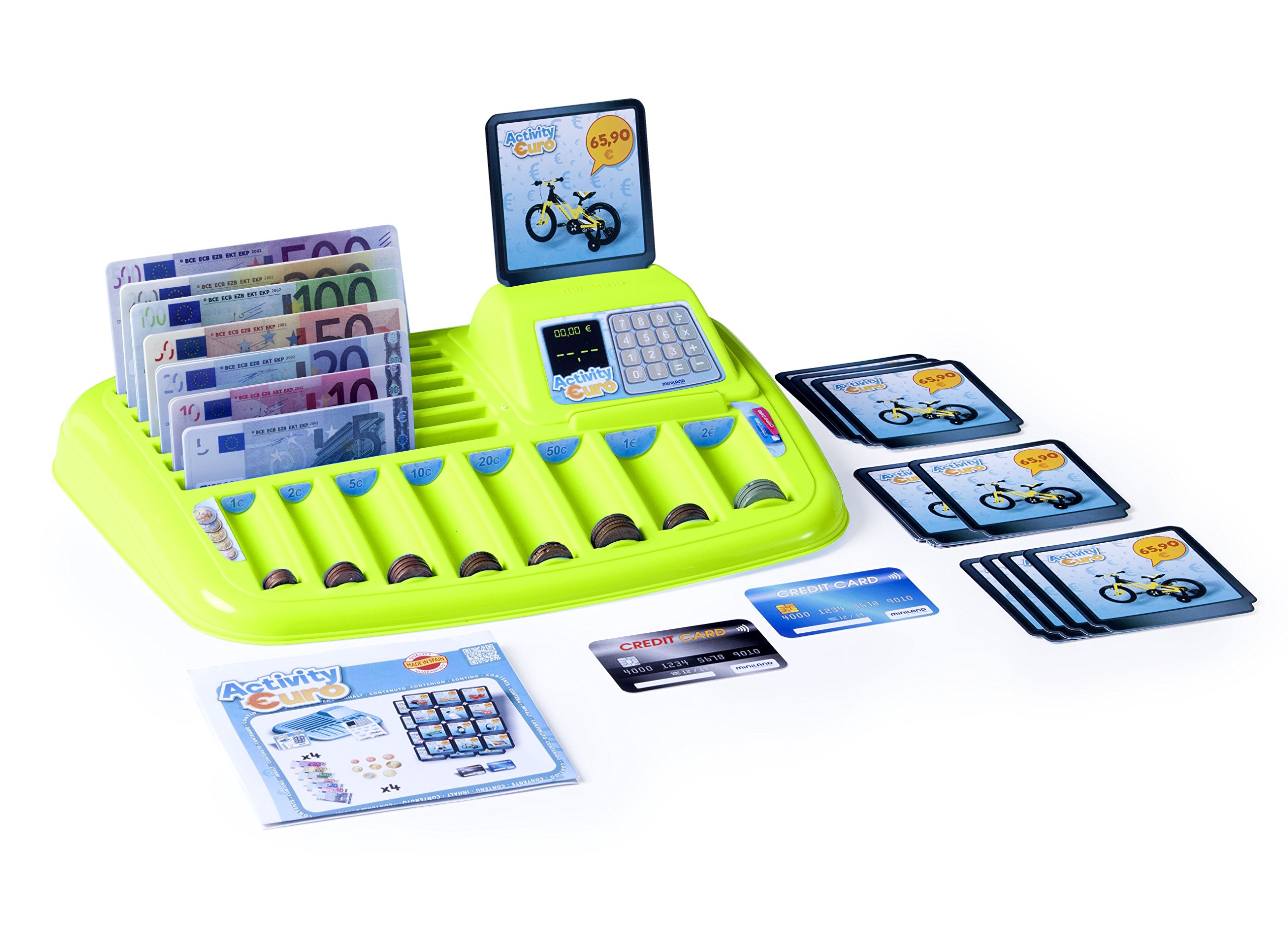 Miniland 31902 Vassoio attività euro gioco soldi 5-9 anni