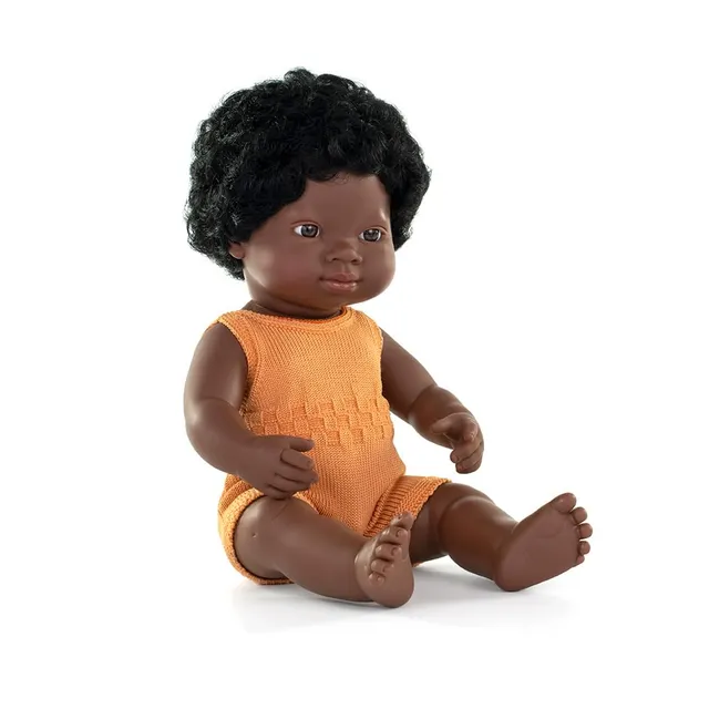 Miniland Colourful bambola africana 38 cm vinile