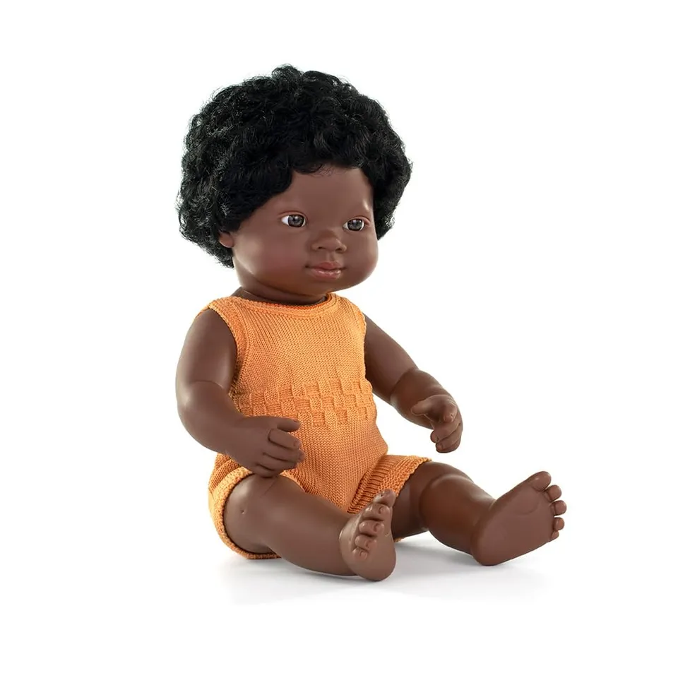 Miniland Colourful bambola africana 38 cm vinile
