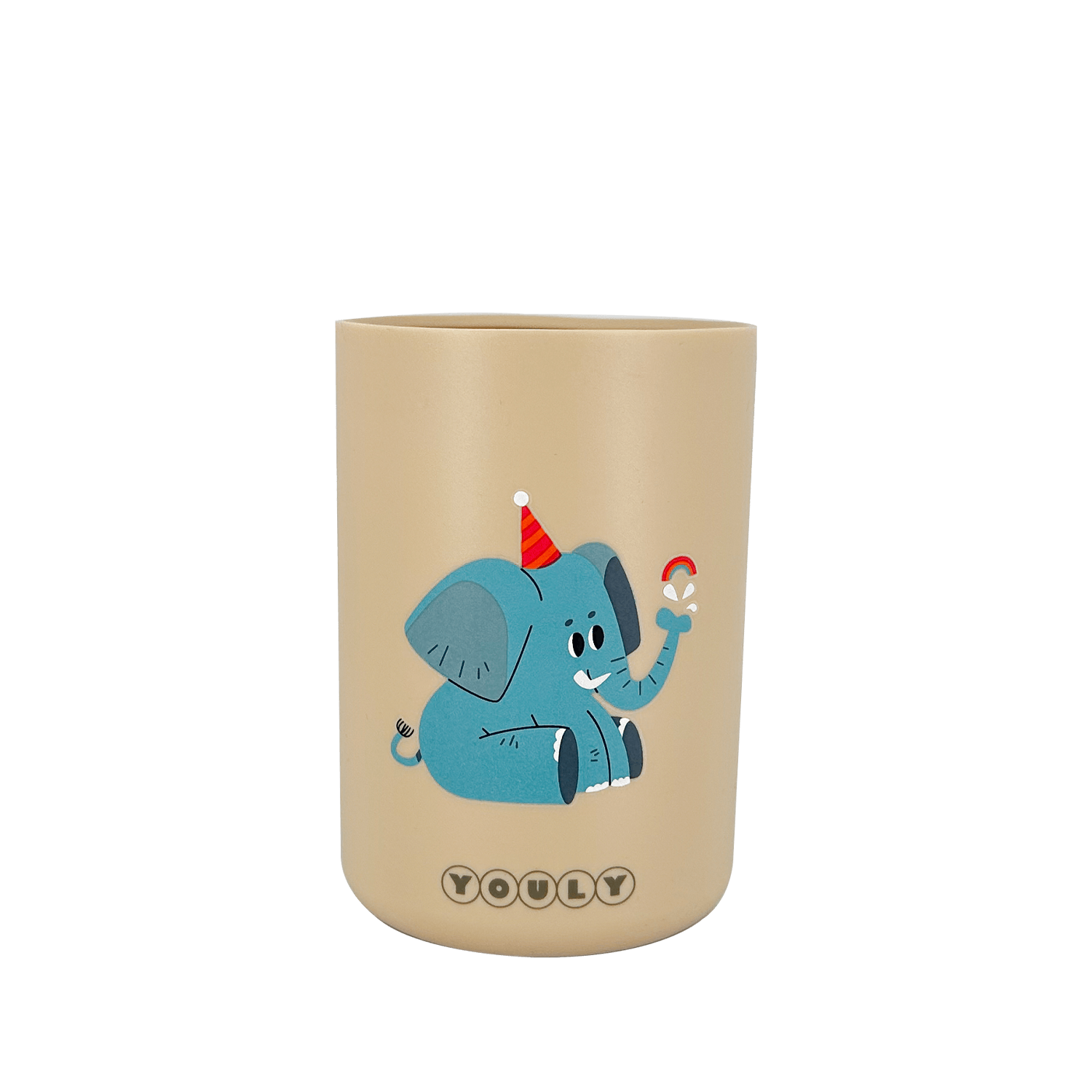Youly Tazza cannuccia bimbi elefante crema silicone