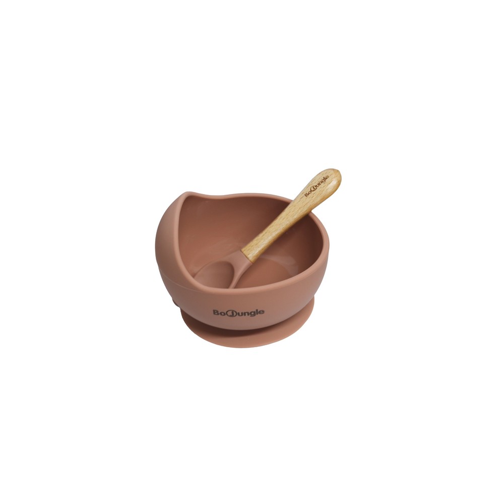 BoJungle B-Suction Bowl ciotola ventosa silicone terracotta + cucchiaio