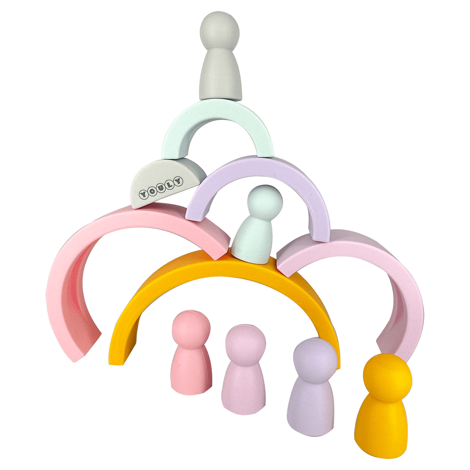 Youly Montessori Arcobaleno Pastel Silicone 12 Mesi+