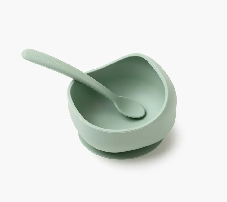 Muchmellow Pappa Set pappa Ciotola e cucchiaio silicone
