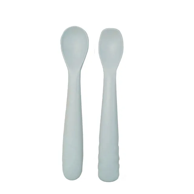 BoJungle B-Spoon Shape cucchiaio svezzamento silicone grigio 2 pz