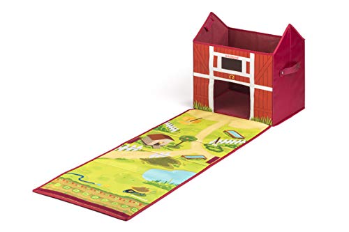 Miniland Figure di animali Farm Box baule fattoria tessuto