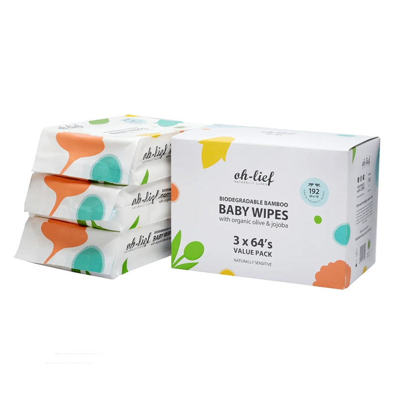 Oh-Lief Salviette Neonato Bambù Box 192 Pezzi Delicate
