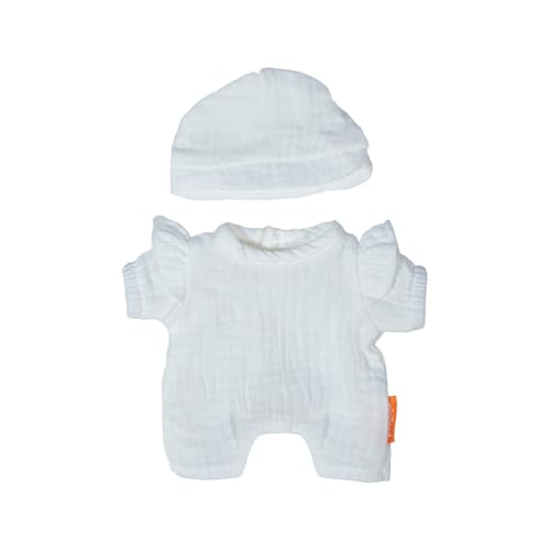 Miniland Bambole Pigiama Bambola 21 cm Bianco con Cappello