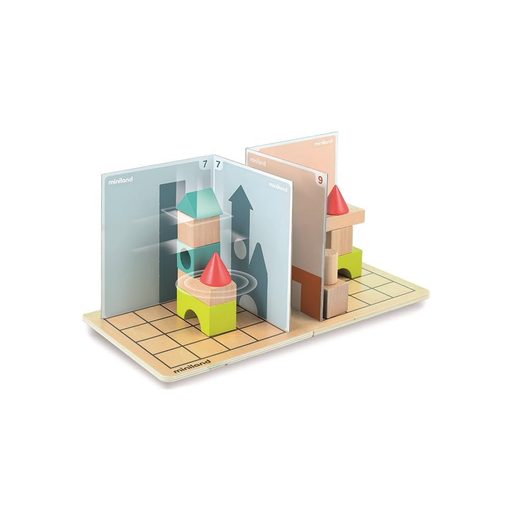 Miniland Shapes Shadows gioco logica legno 12 sfide 5 anni