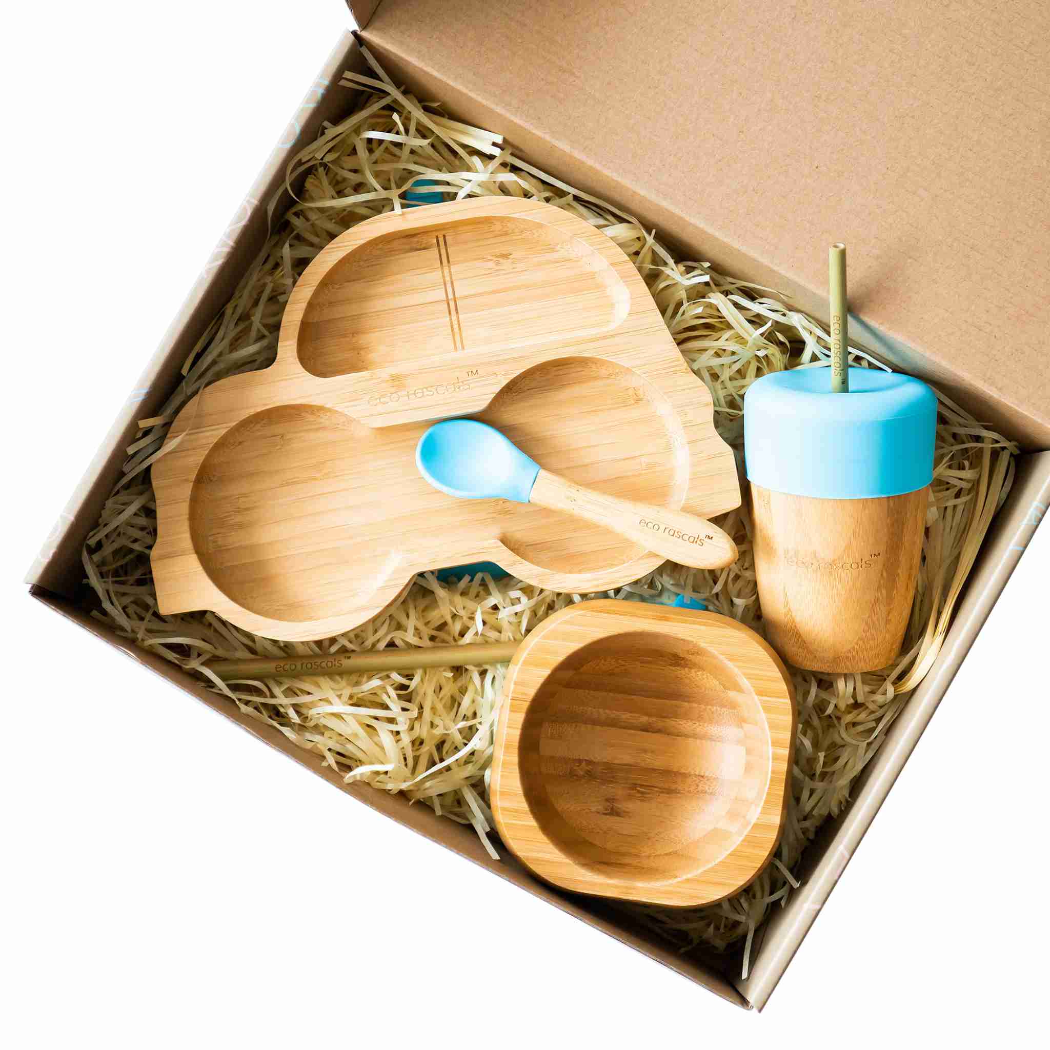 Eco Rascals Bundles Set Svezzamento Auto Blu 6 pezzi bambu