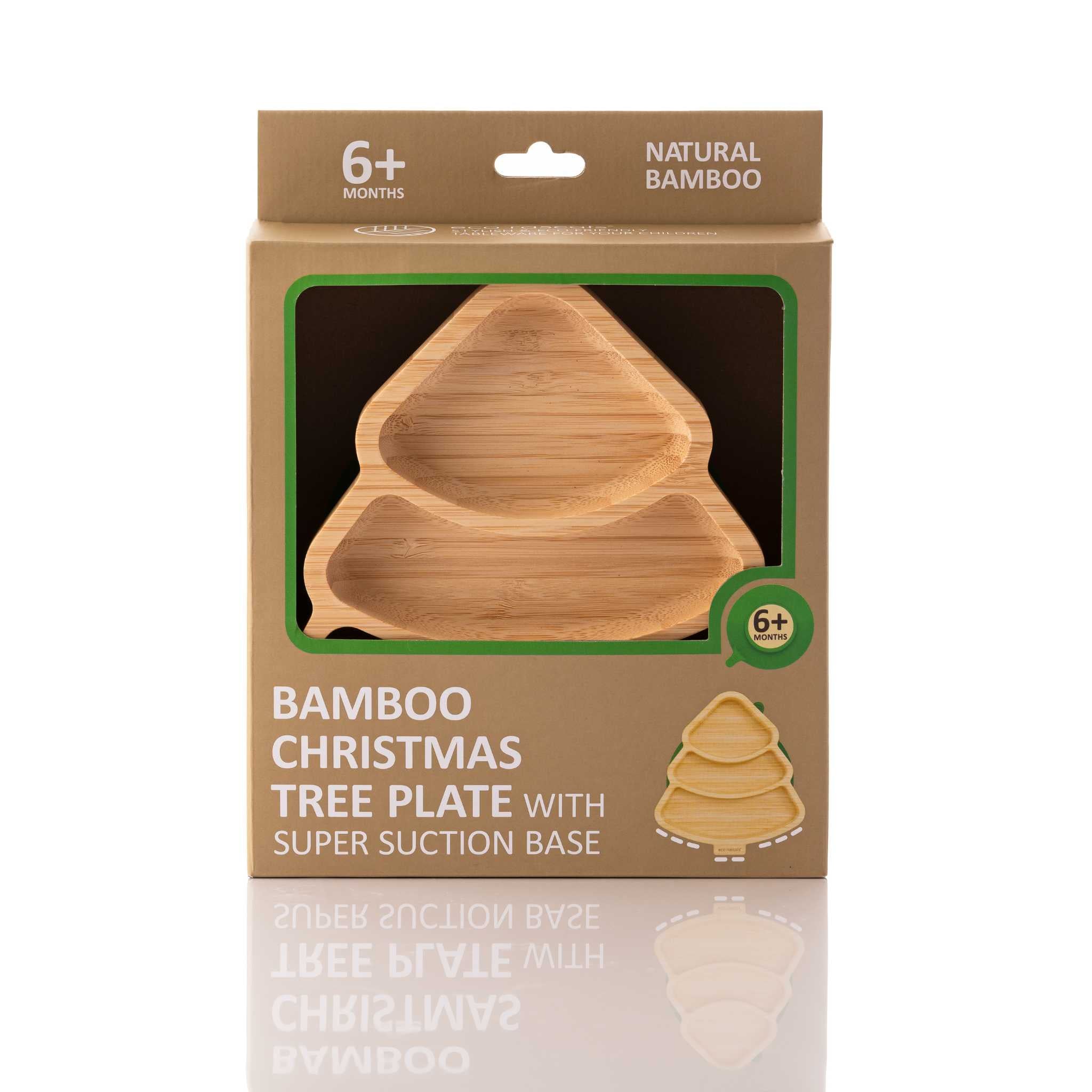 Eco Rascals Bamboo Plates piatto bambù albero Natale verde