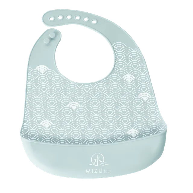 Mizu Baby Taiki bavaglino silicone verde acqua tasca