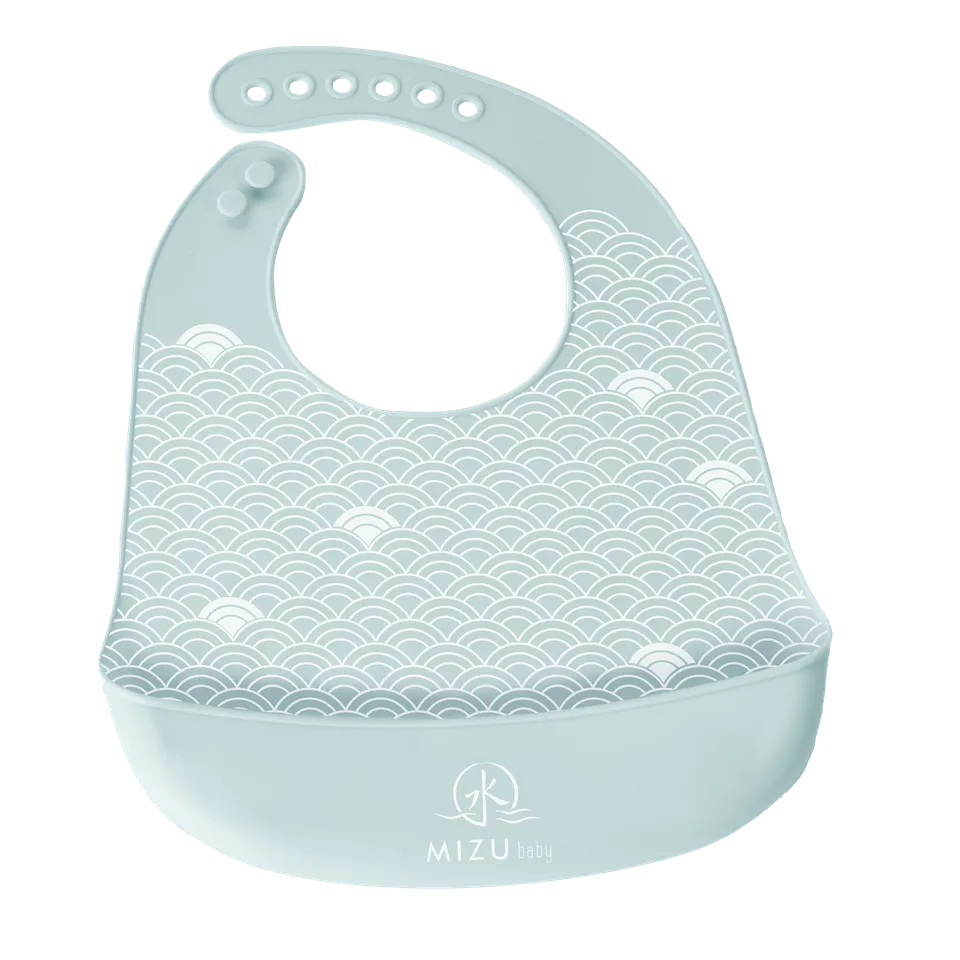 Mizu Baby Taiki bavaglino silicone verde acqua tasca