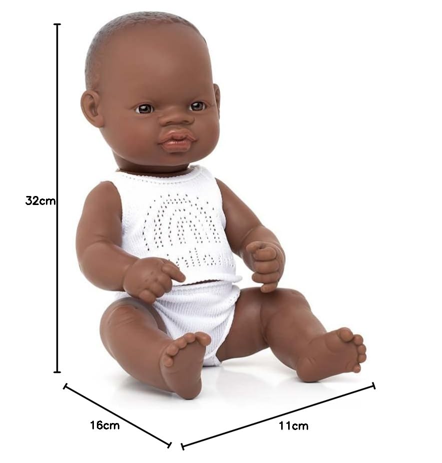 Miniland Bambole Bambola 31353 Bambino Africano 32 cm
