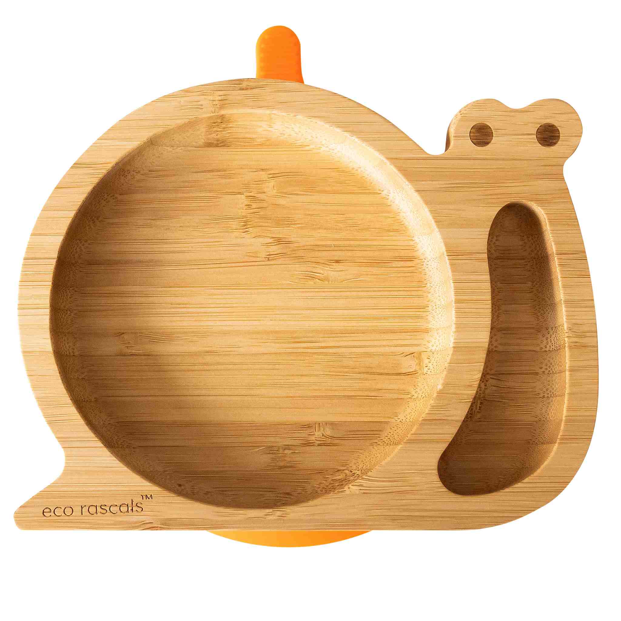 Eco Rascals Bamboo Plates Snail piatto lumaca con ventosa oro