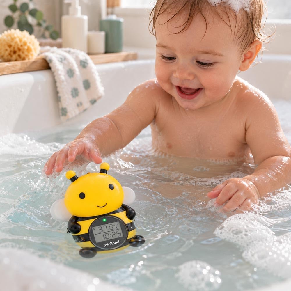 Miniland Bagno Thermo Bath Bee termometro bagnetto ape galleggiante