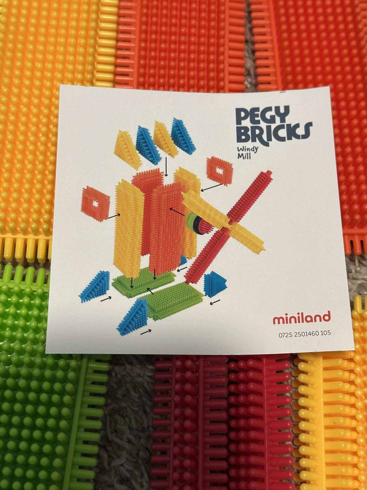 Miniland Pegy Bricks Windy Mill costruzioni mulino 22 pezzi