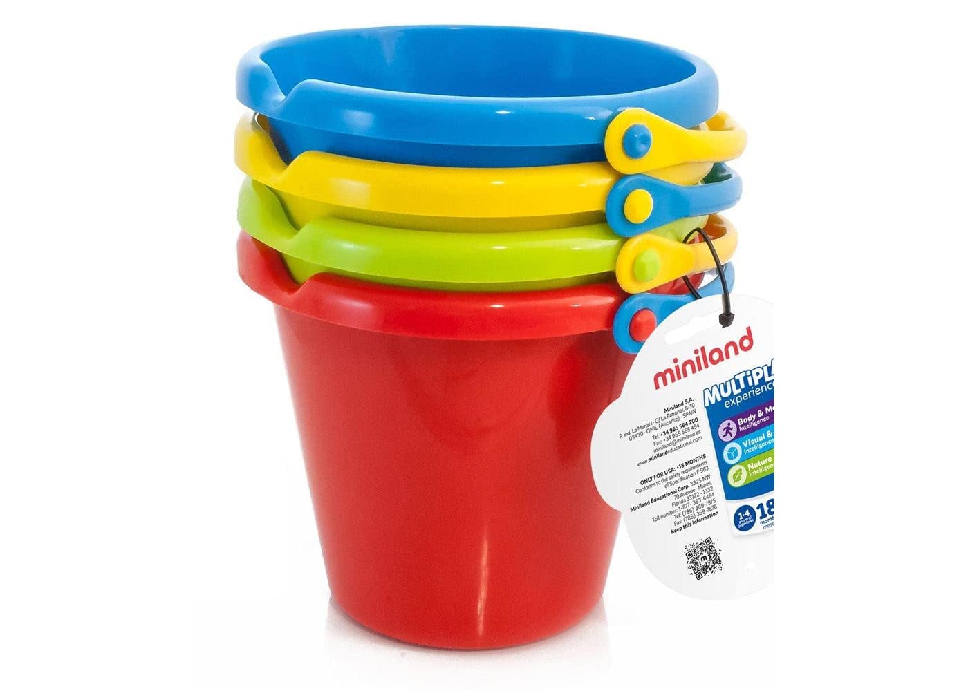 Miniland Educational cubi 4 pezzi 12 cm plastica sabbia neve