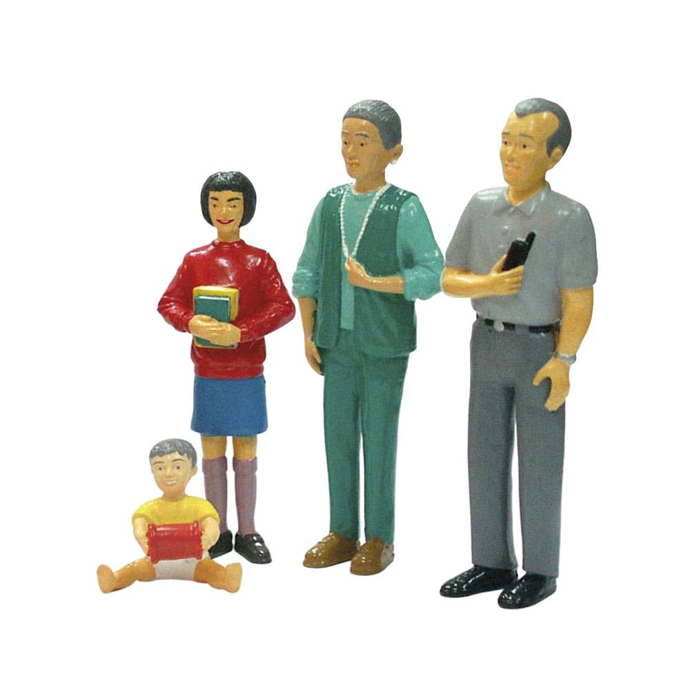 Miniland Diversità 27397 Valigia Famiglia Asiatica 8 Figure 14 cm