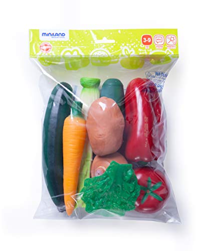 Miniland 936126 Borsa Verdure Giocattolo 11 Pezzi Gioco Cucina