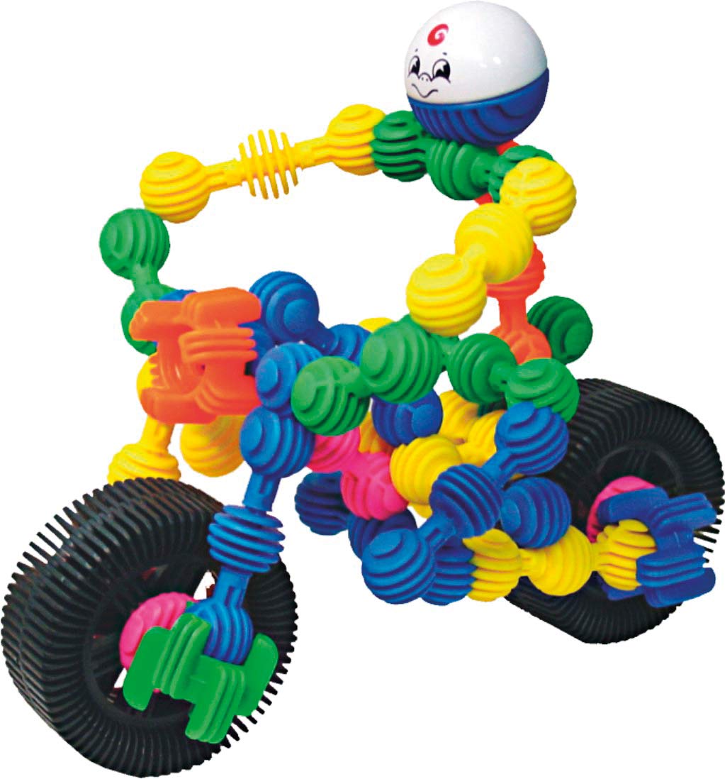 Miniland 94025 Costruzioni 70 Pezzi con Ruote 8 cm 3-6 Anni