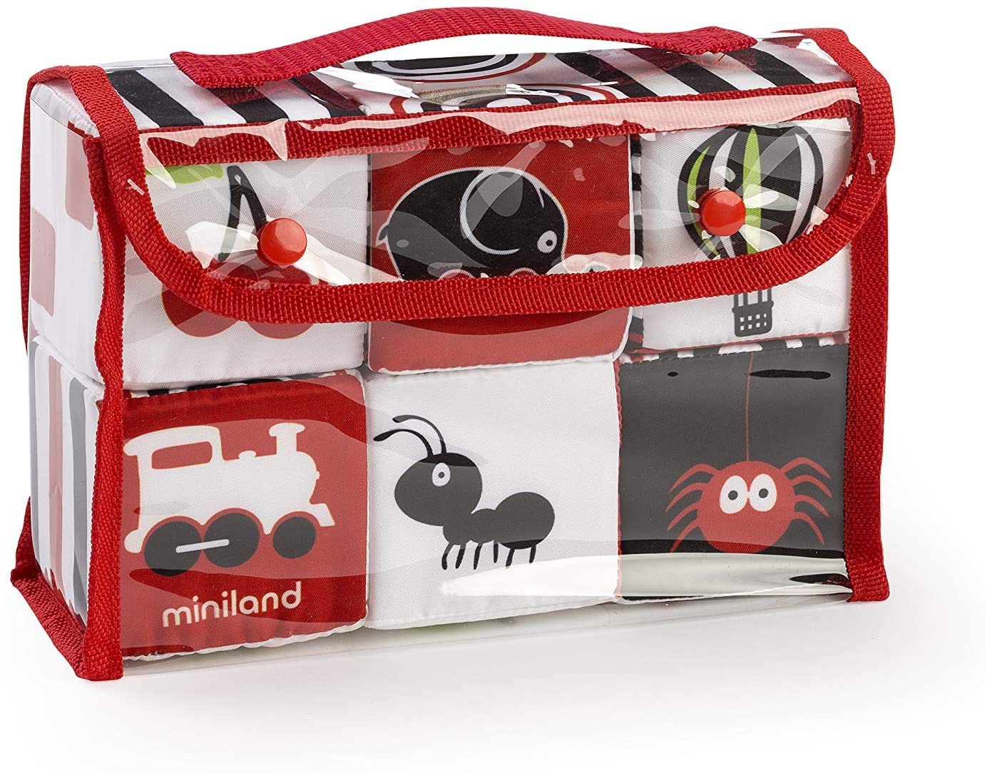 Miniland Primi Sensi Set 6 Cubi Morbidi Sonaglio 7 cm