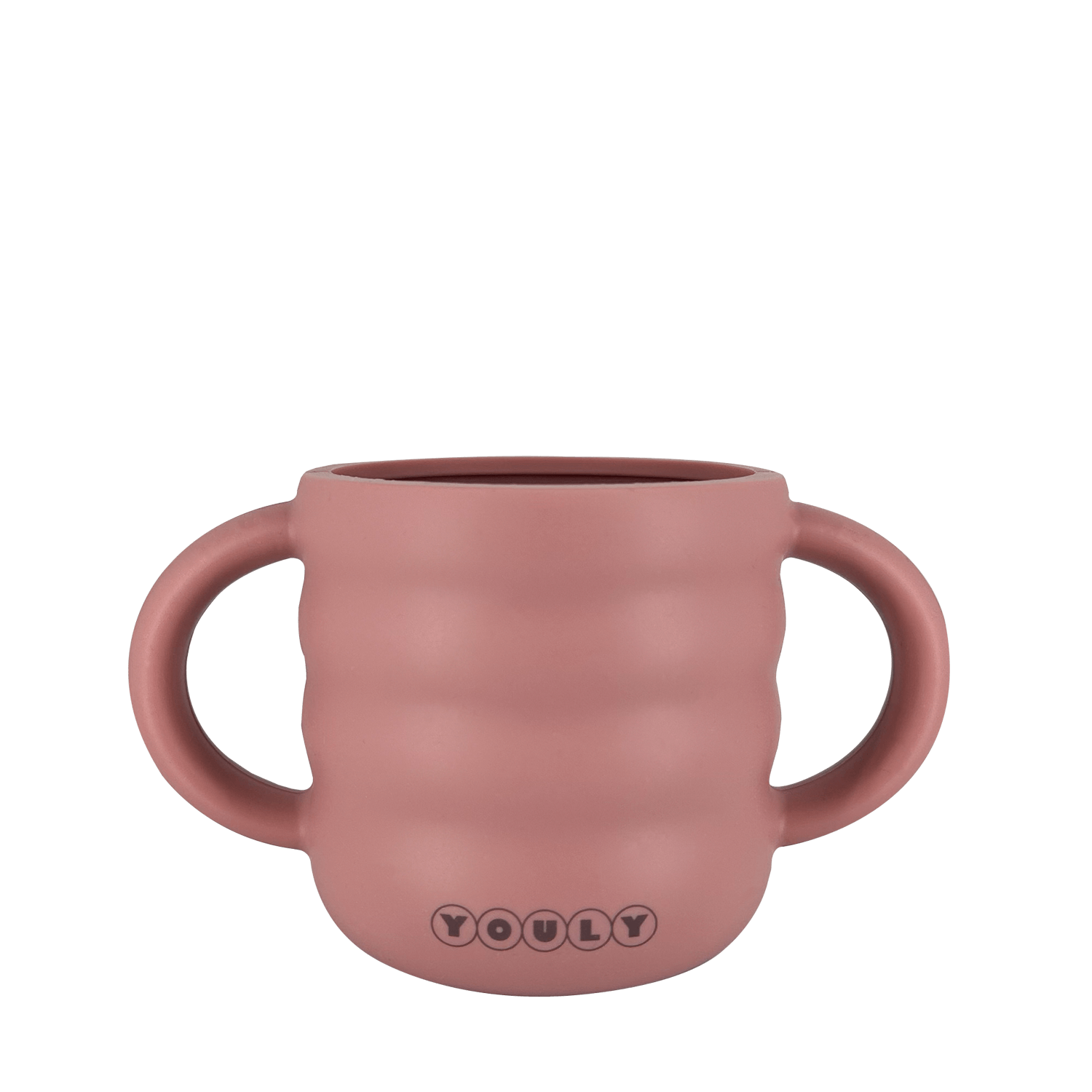 Youly Bubble Tazza con Cannuccia Rosa Vintage in Silicone