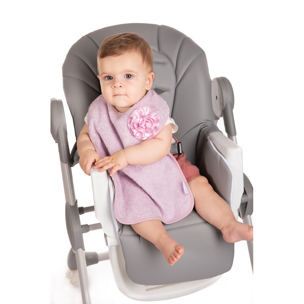 BoJungle B-Bib bavaglino spugna rosa cotone bio