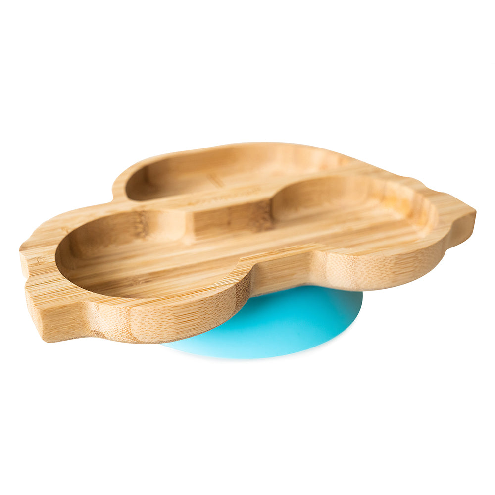 Eco Rascals Bamboo Plates Car piatto ventosa scomparti verde