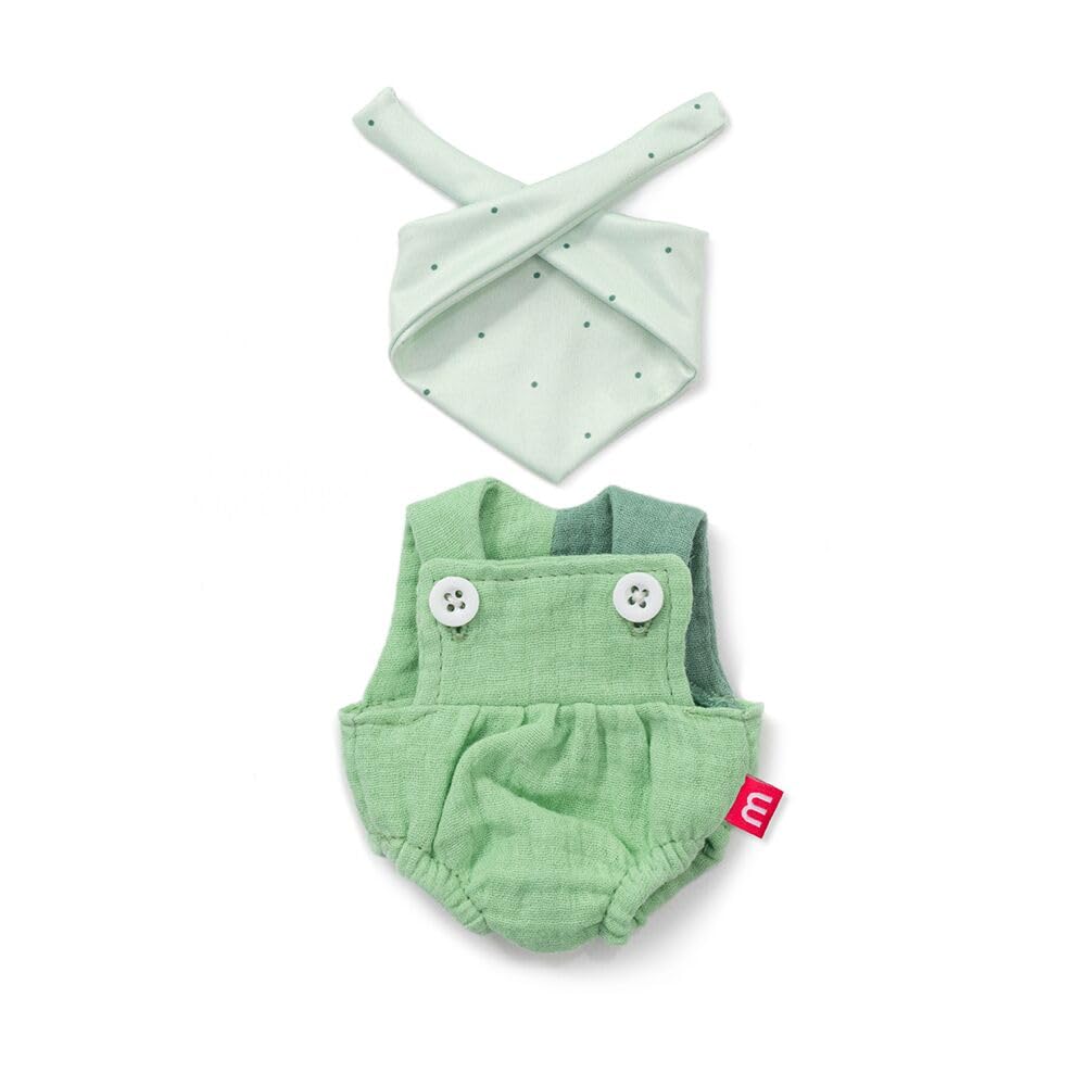 Miniland Vestito Verde Maglia Bambola 21 cm con Cerchietto