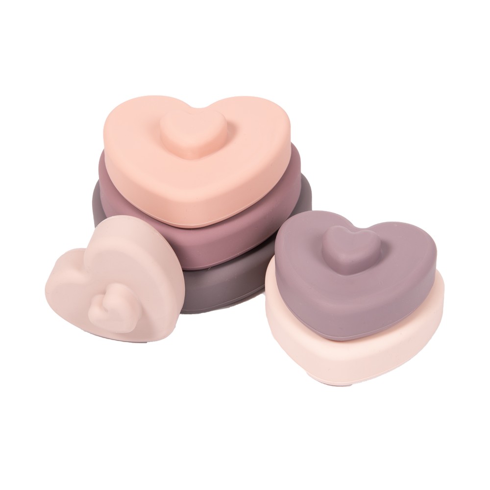 BoJungle B-Silicone Stacking Hearts torre impilabile silicone