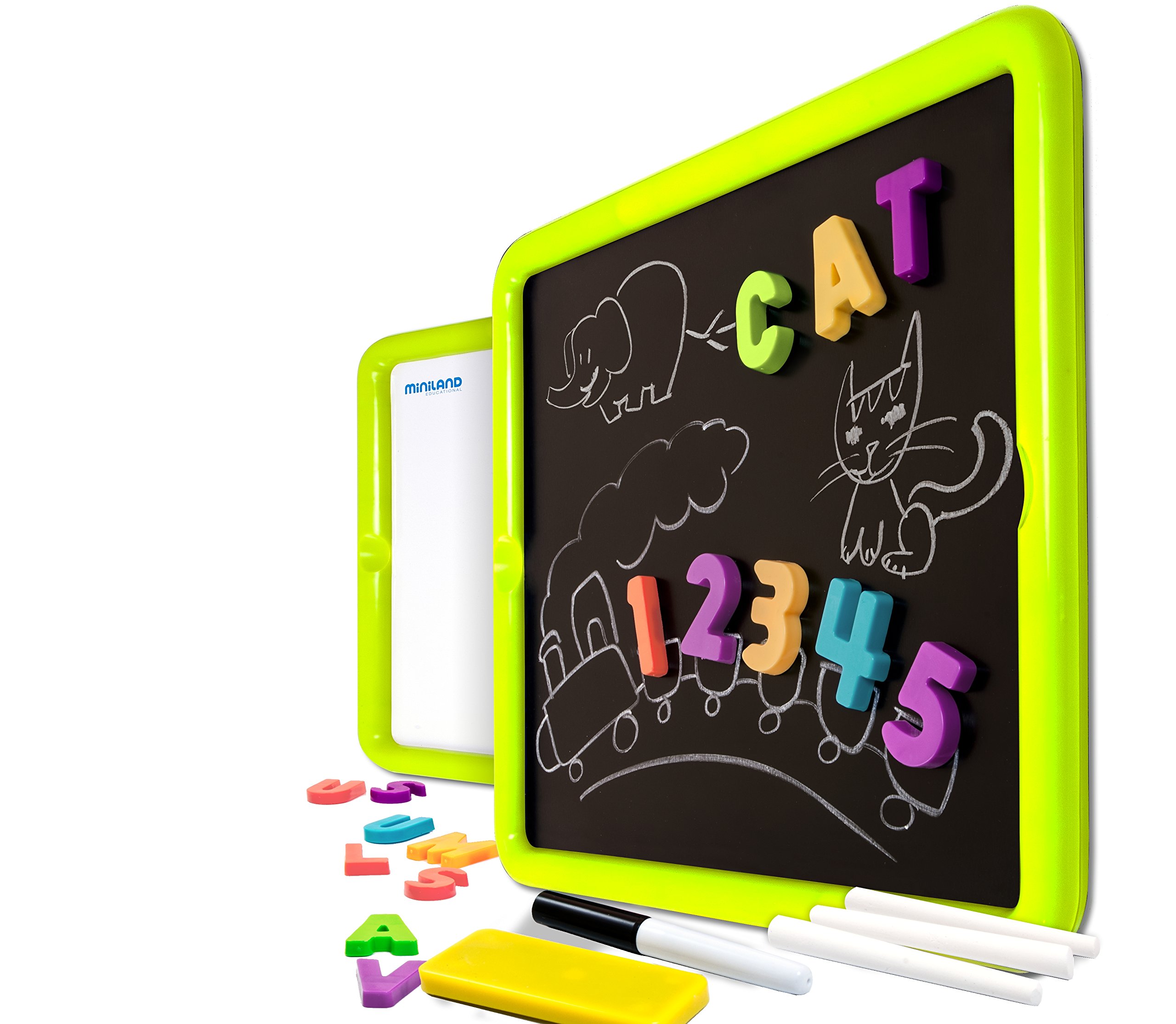 Miniland 97935 lavagna magnetica 30x26 cm lettere e numeri