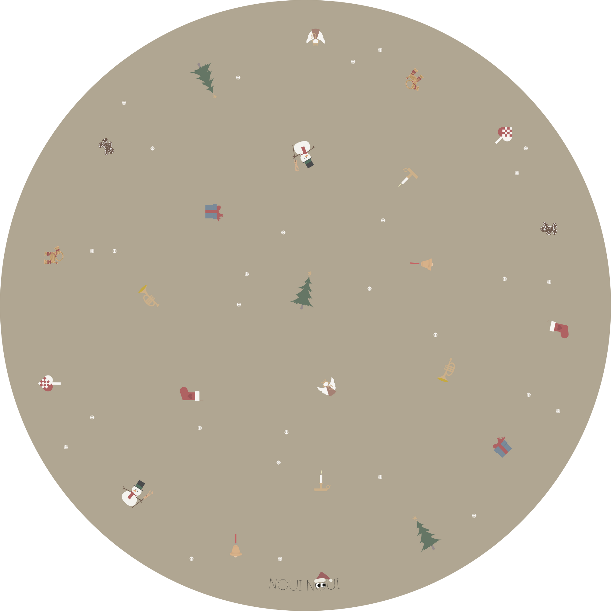 Noui Noui Floor Mats tappetino albero Natale 125 cm Winter