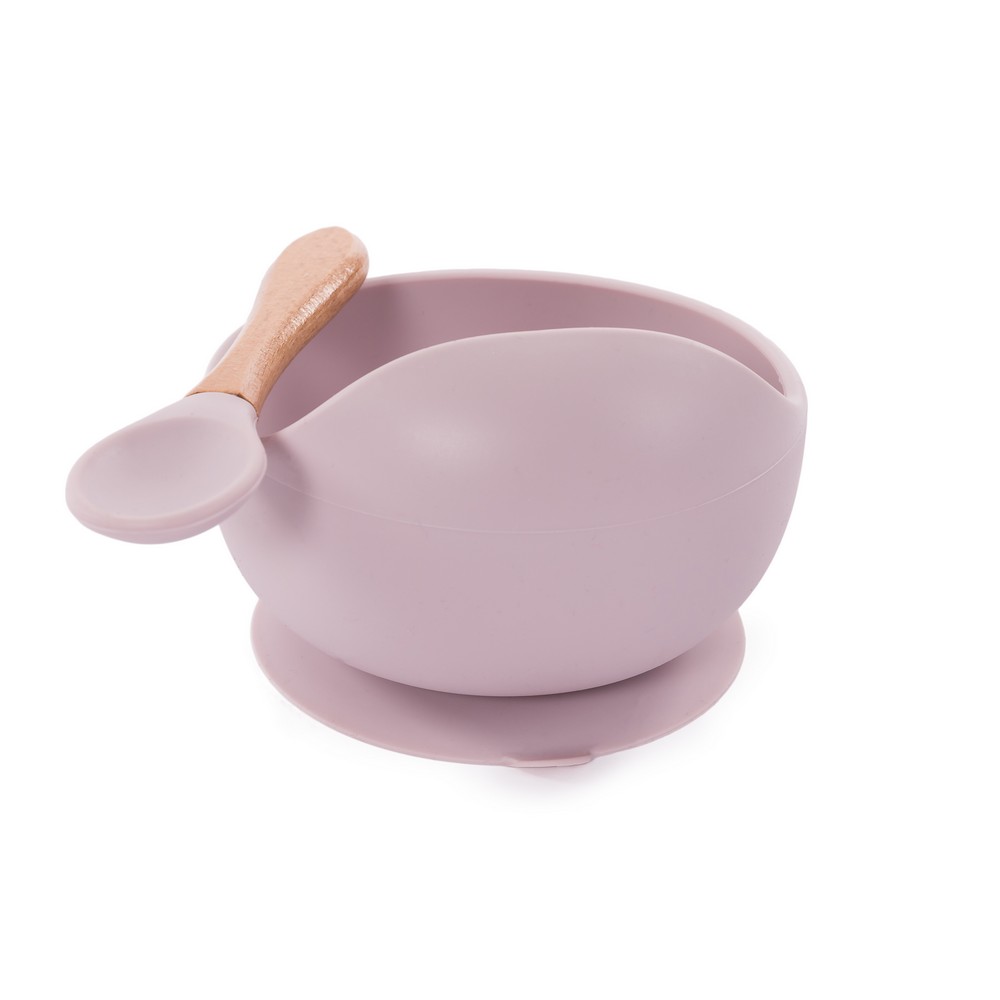 BoJungle B-Suction Bowl Set Pappa Ciotola Ventosa Rosa