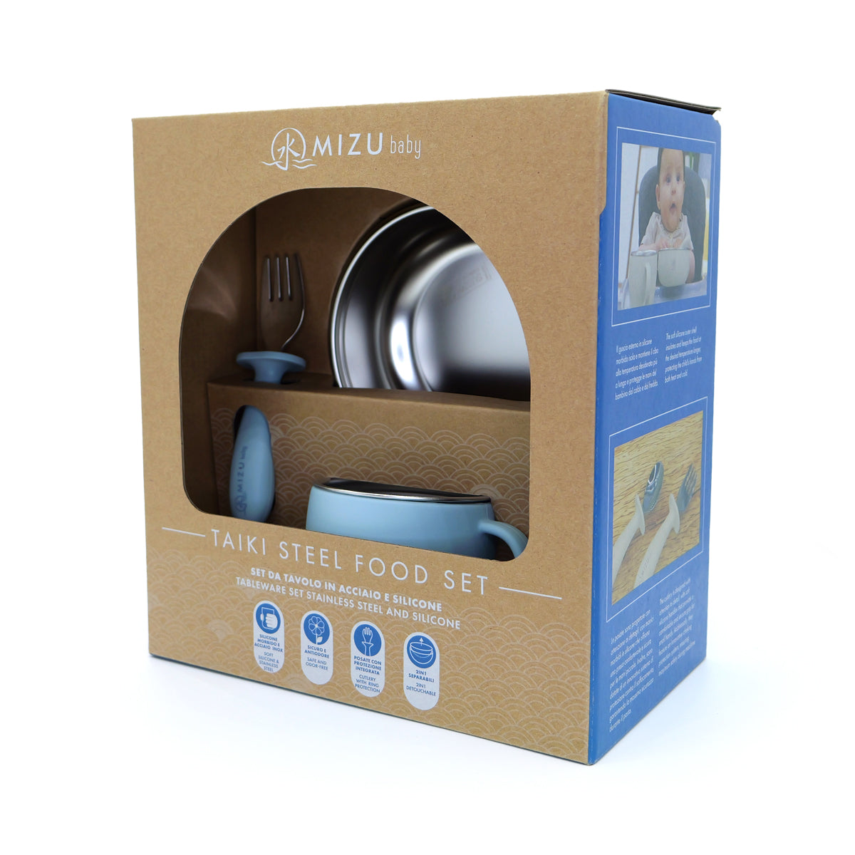Mizu Baby Taiki Steel Food Set Artico ciotola acciaio