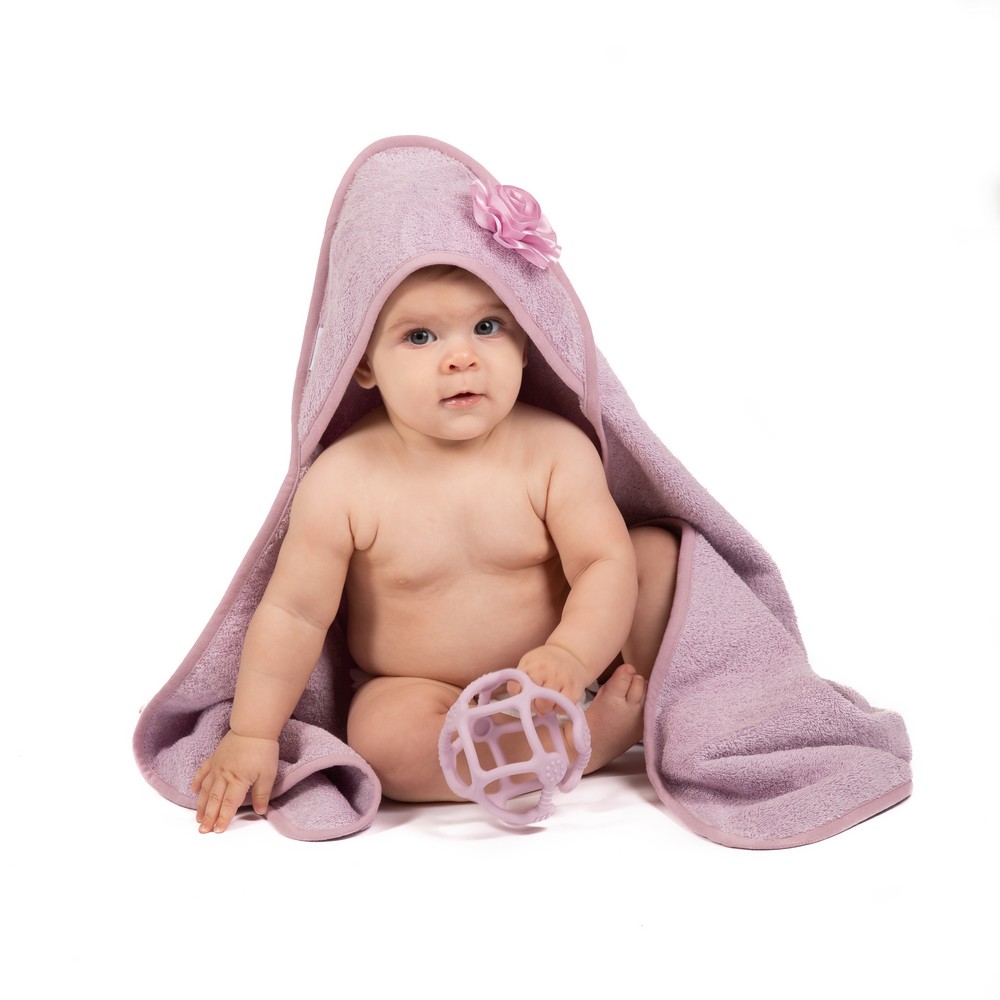 BoJungle B-Bathcape Flower Pink Accappatoio Cotone Bio