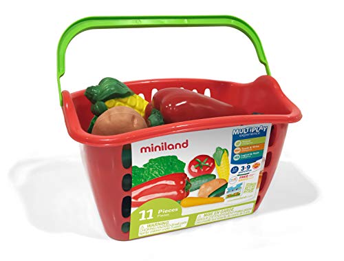 Miniland Cesto di Verdure 11 Pezzi Gioco Simbolico 30766