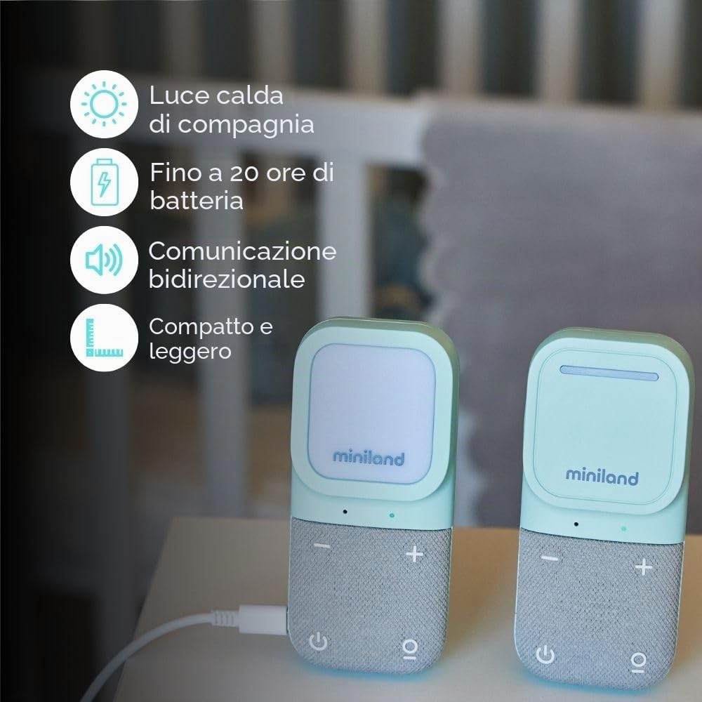 Miniland Digitalk Lite baby monitor audio bidirezionale 300 m