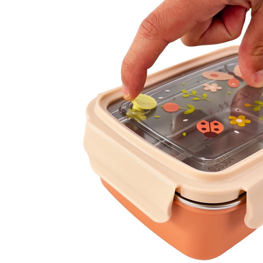 Miniland Steel Lunchbox Acciaio Butterfly 800 ml