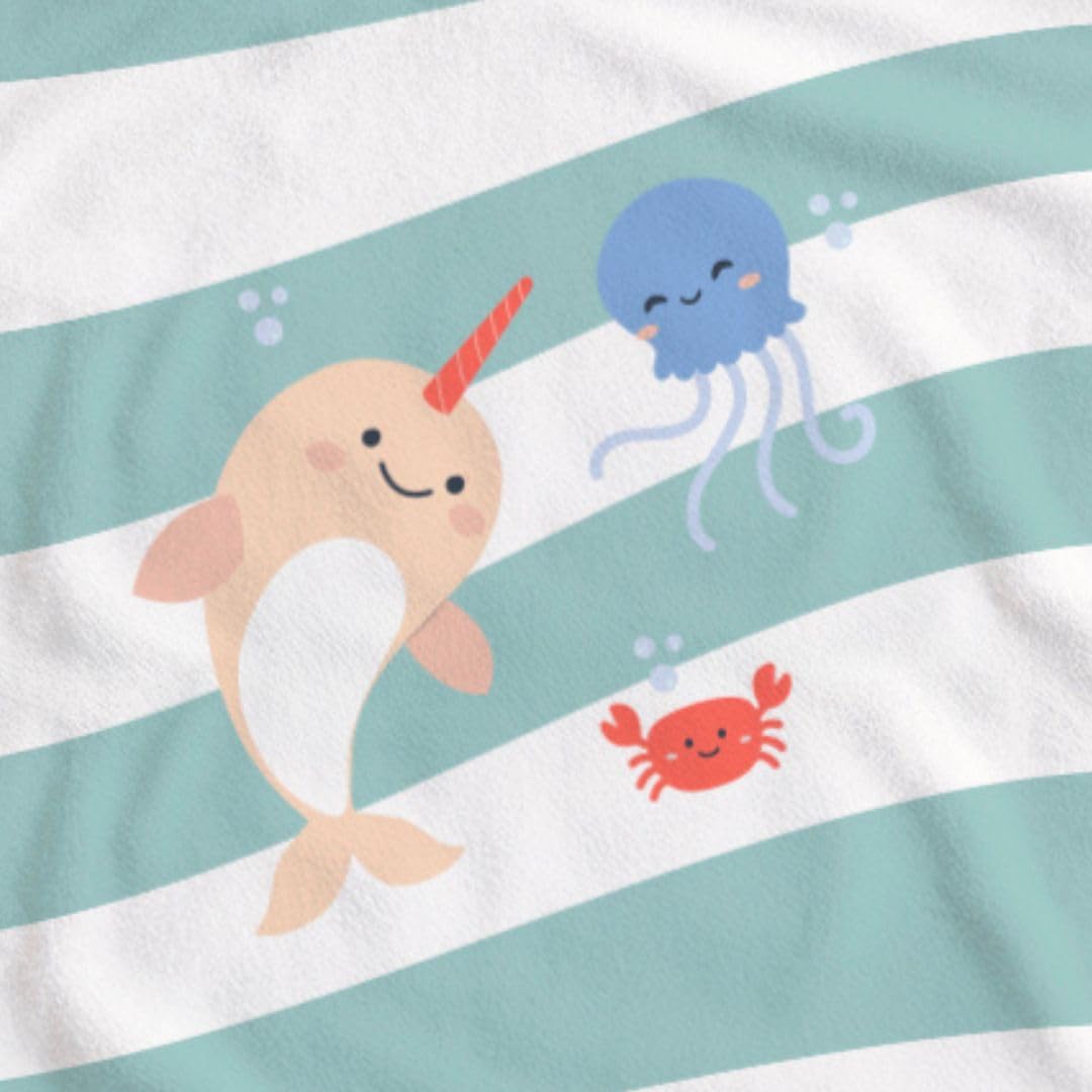 Miniland Bagno poncho cotone cappuccio mare bambini assorbente