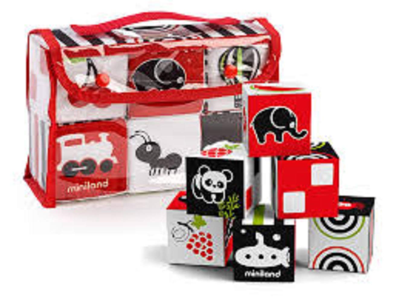 Miniland Primi Sensi Set 6 Cubi Morbidi Sonaglio 7 cm