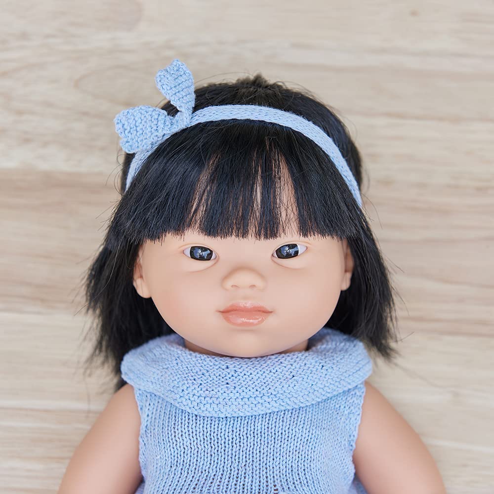 Miniland Bambole 38 cm bambola asiatica Down bambina anatomica
