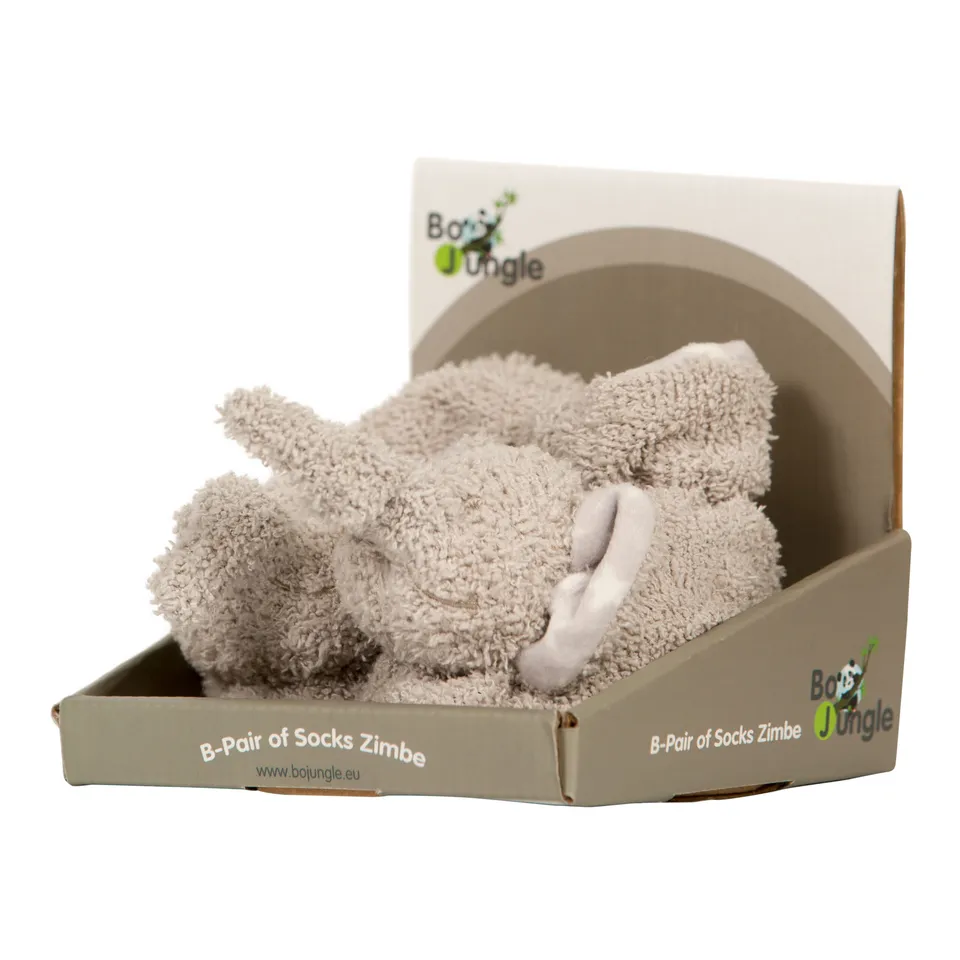 BoJungle Playtime B-Pair Socks Zimbe Calzini Elefante Pile