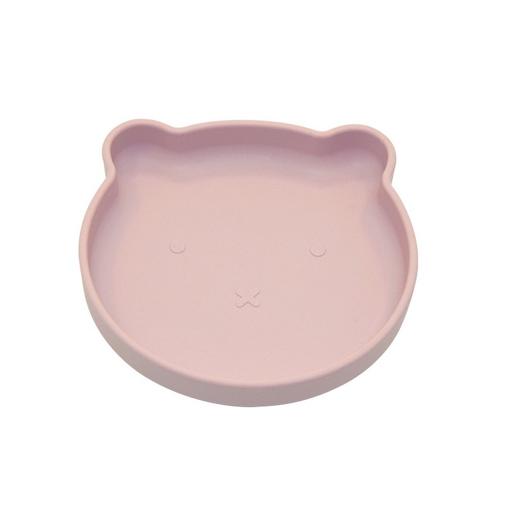 BoJungle B-Suction Piatto Ventosa Orso Rosa in Silicone