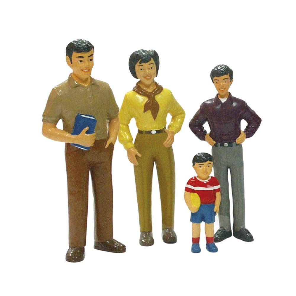 Miniland Diversità 27397 Valigia Famiglia Asiatica 8 Figure 14 cm