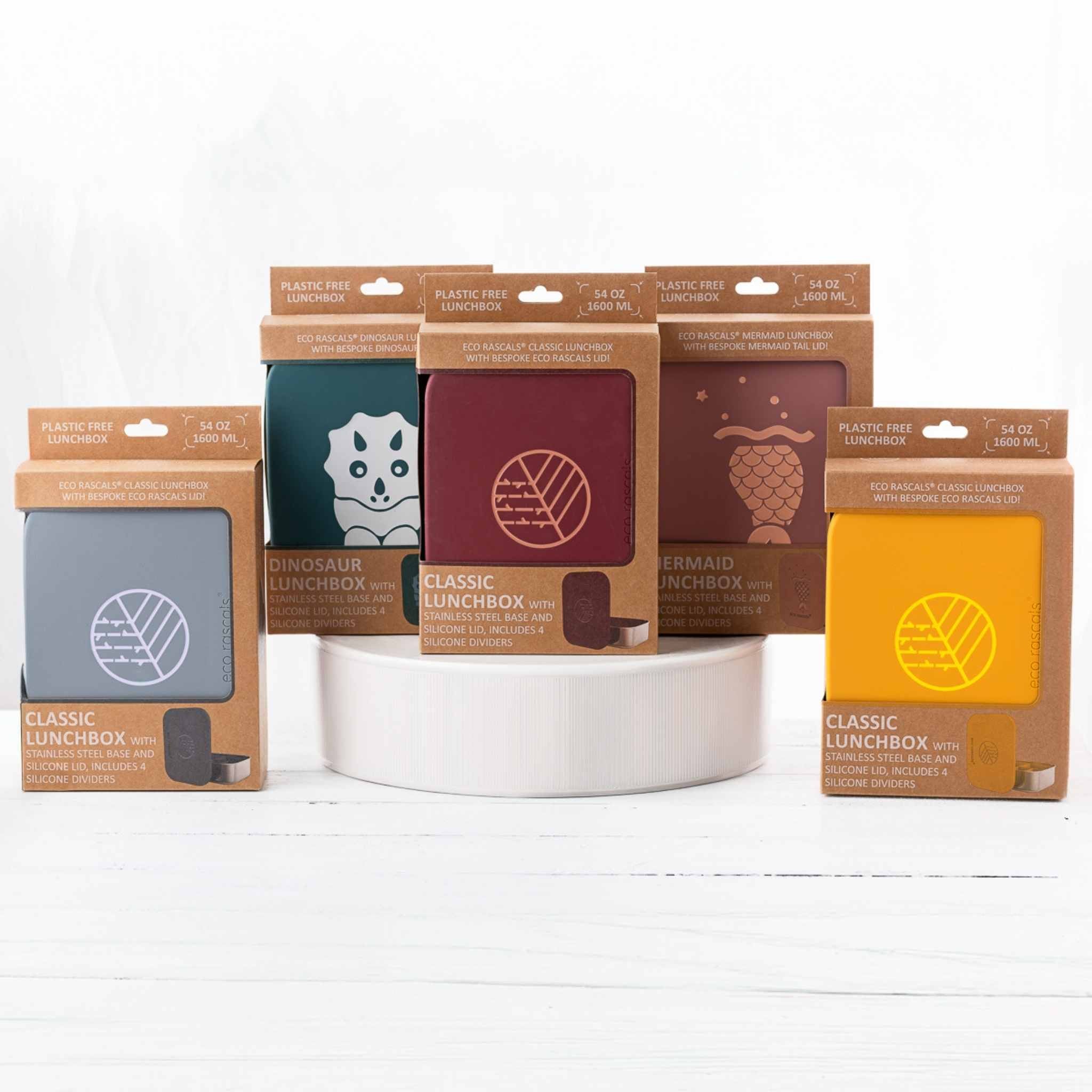 Eco Rascals Lunchboxes Portapranzo Acciaio Bordeaux 1600 ml