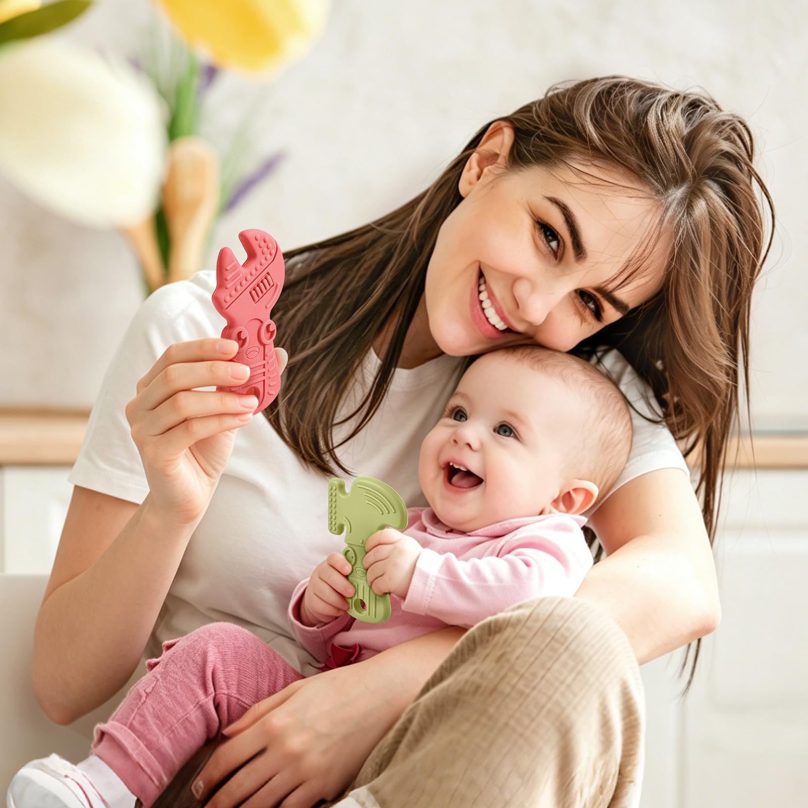 TYRY.HU Teethers massaggiagengive silicone 4 pezzi A